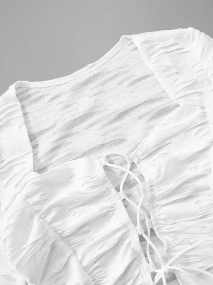 Langarm-Shirt mit Schnürung und Cut-Out-Details - Sorentis