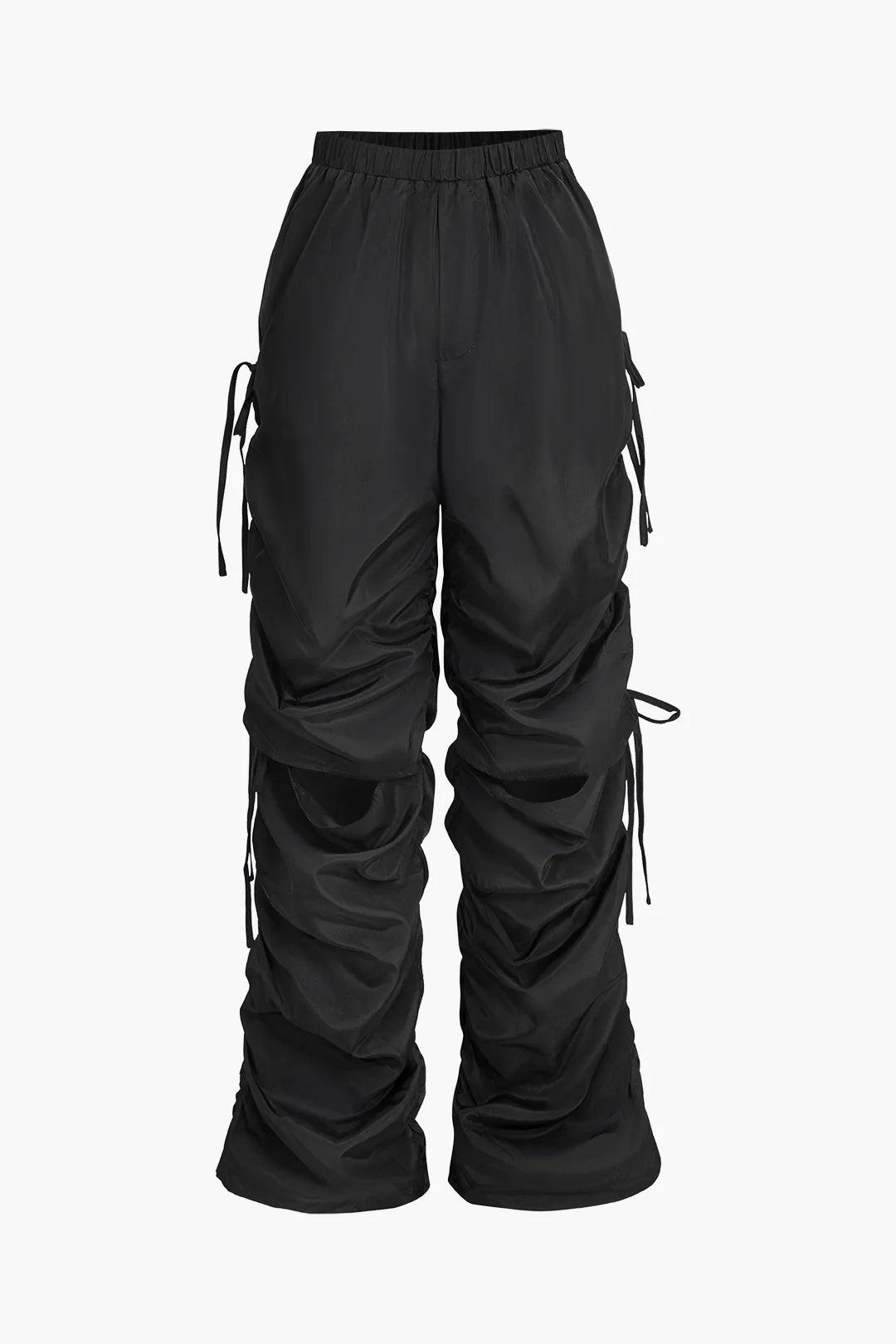 Ruched Cargohose mit Glanzeffekt - Sorentis