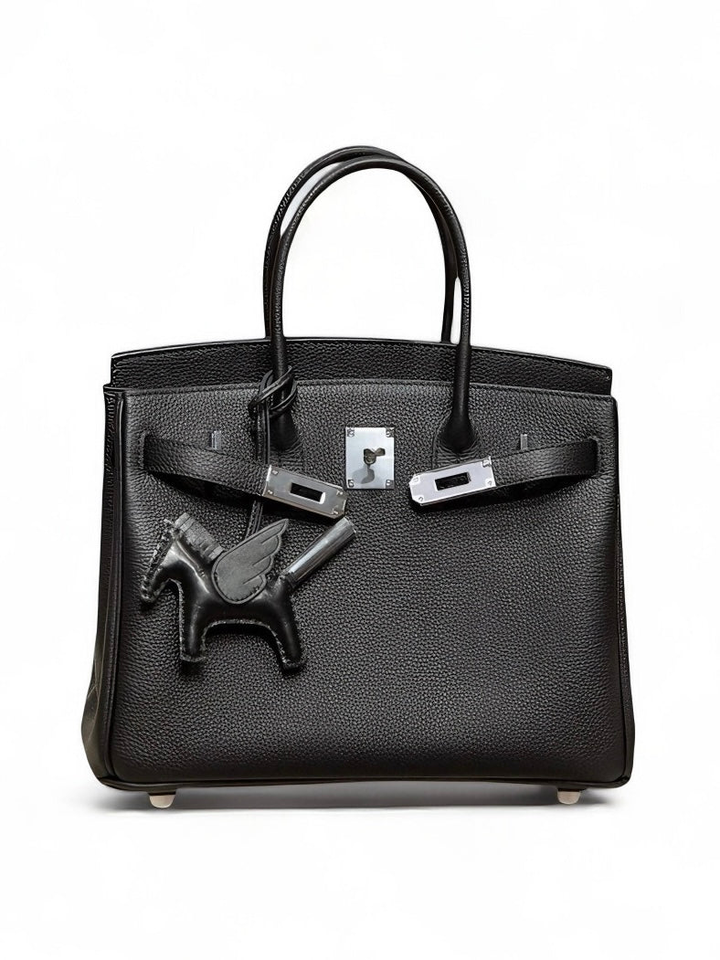 Echtleder Noble Handtasche Klassiker 30cm