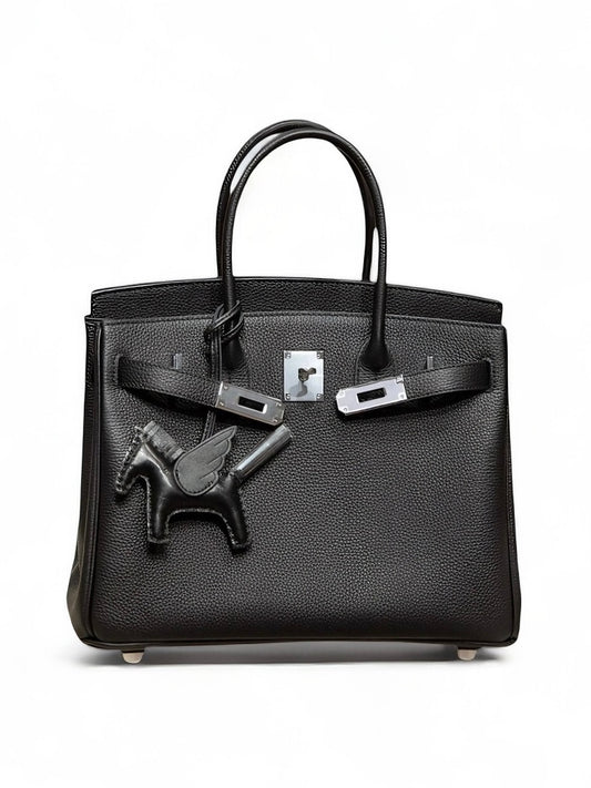 Echtleder Noble Handtasche Klassiker 30cm