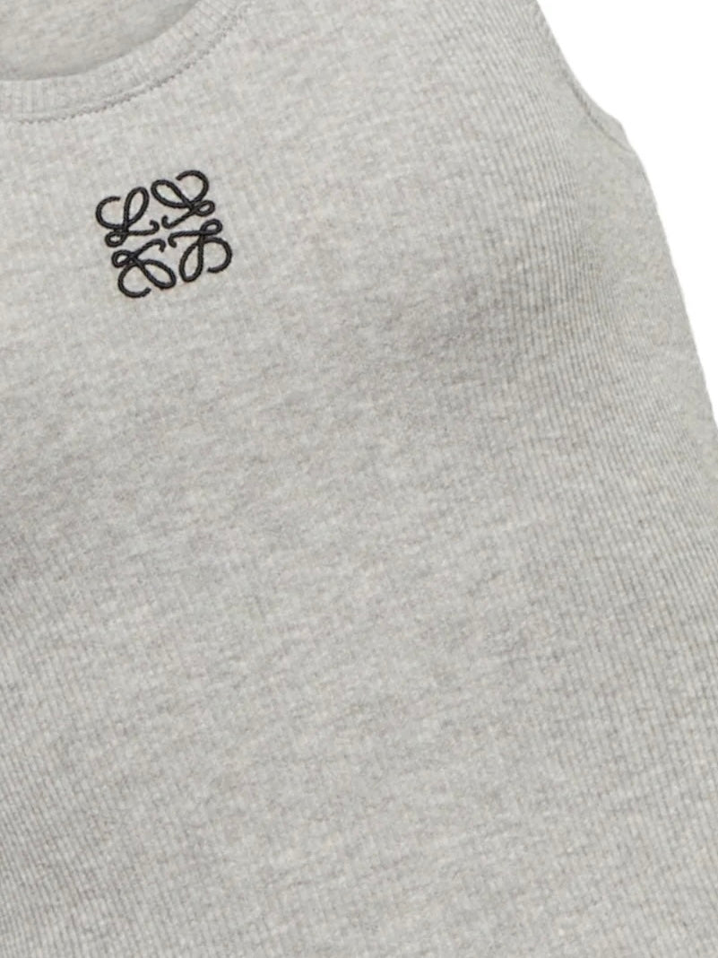LOWE Rippstrick Tanktop mit Logo Stickerei