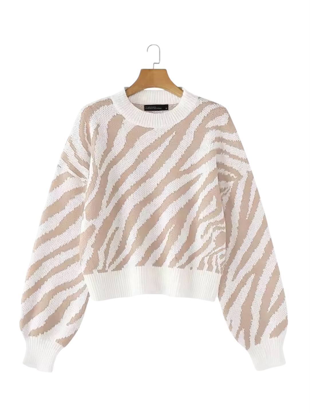 Strickpullover mit Zebramuster