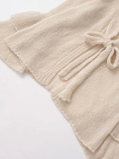 Feinstrick Bow Cardigan