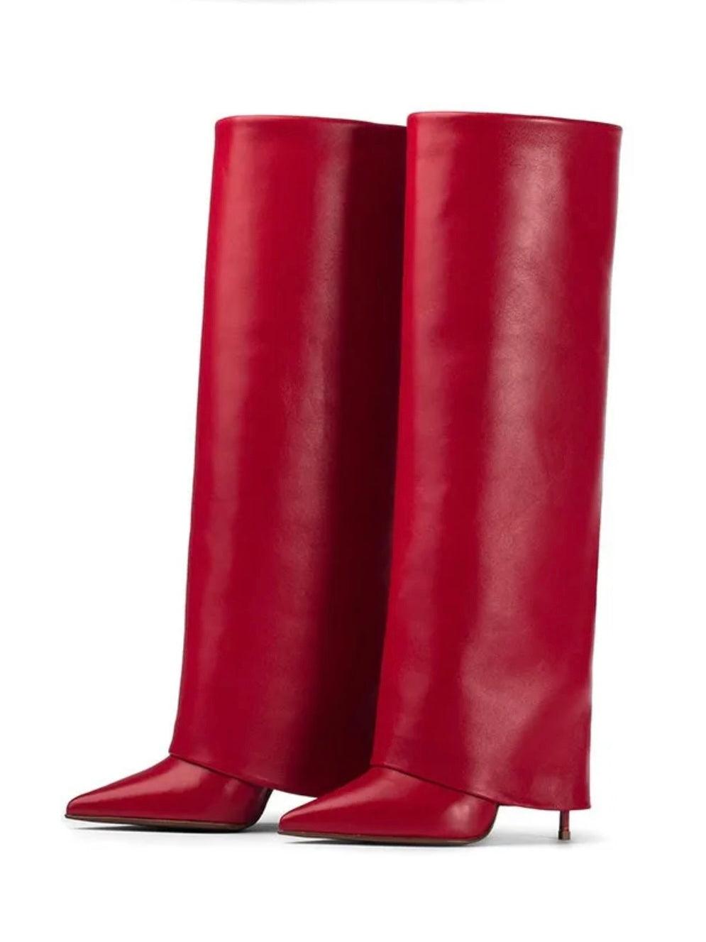 Kneehohe Stiletto Stiefel - Sorentis