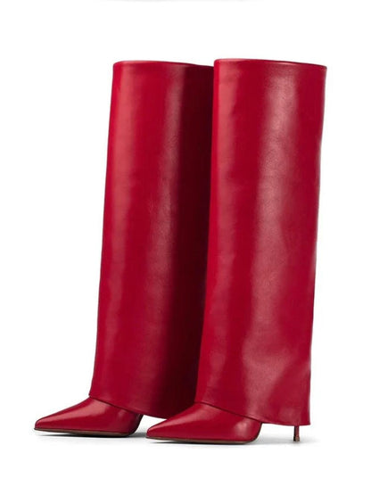 Kneehohe Stiletto Stiefel - Sorentis