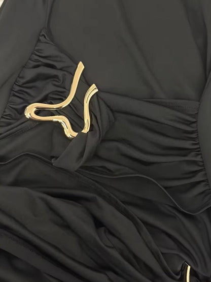 Bodycoon Maxi-Kleid mit Raffungen - Sorentis