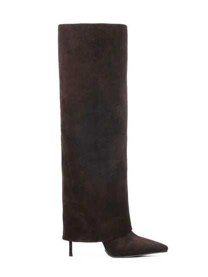 Kneehohe Stiletto Stiefel - Sorentis