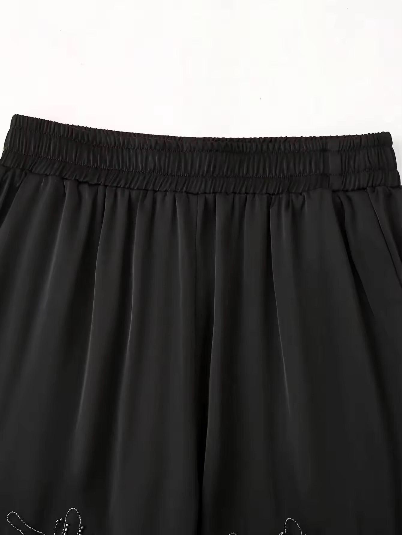Baumwolle-Satin Zweiteiler mit Perlen Details - Sorentis
