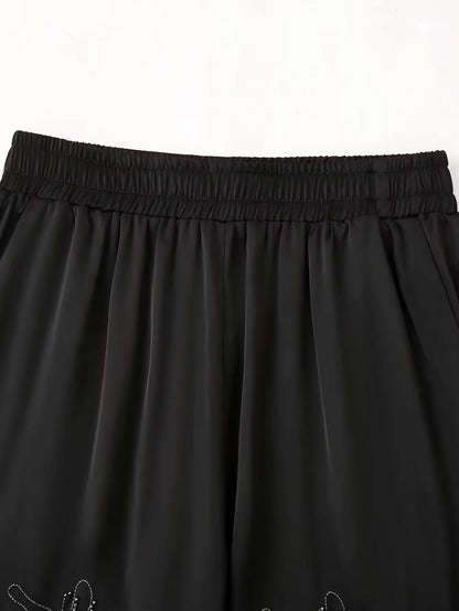 Baumwolle-Satin Zweiteiler mit Perlen Details - Sorentis