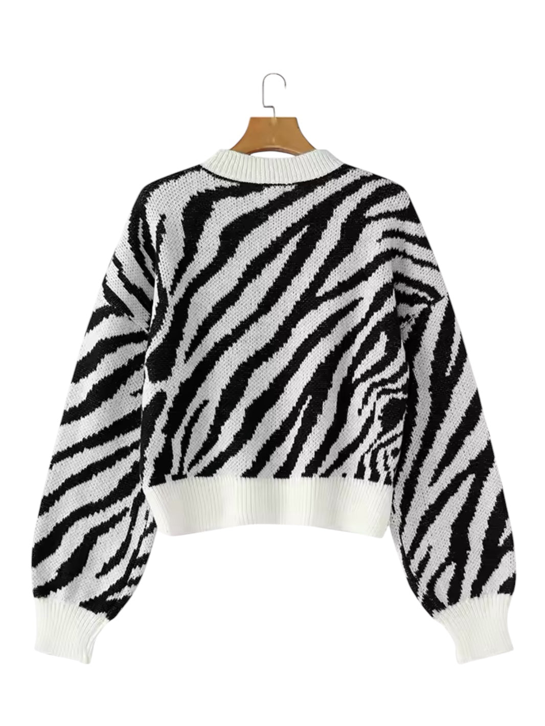 Strickpullover mit Zebramuster