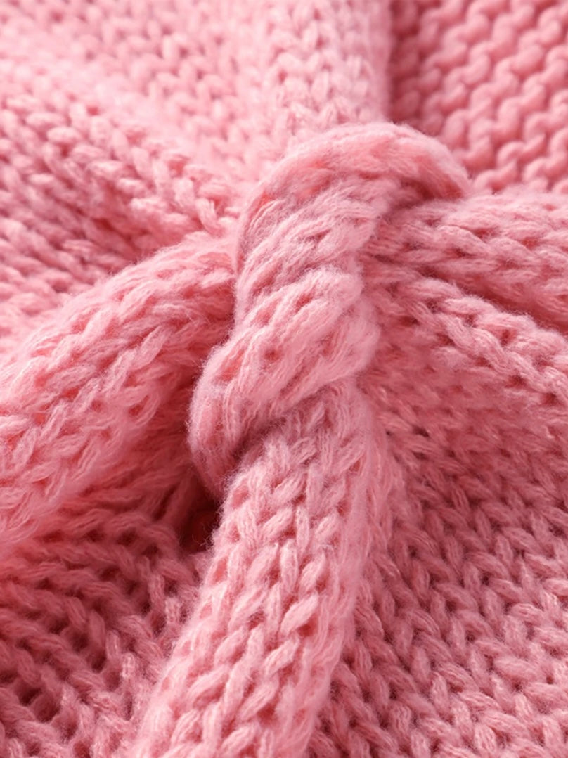 Knitted Cardigan mit Knoten