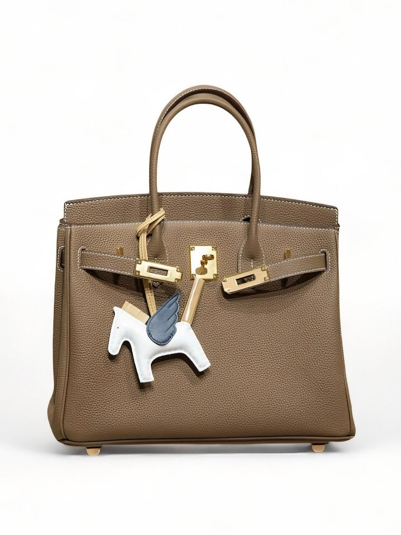 Echtleder Noble Handtasche Klassiker 30cm