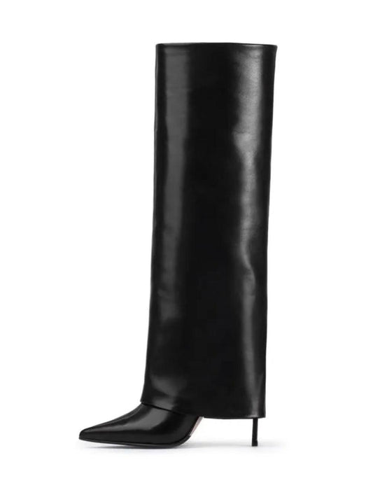 Kneehohe Stiletto Stiefel - Sorentis