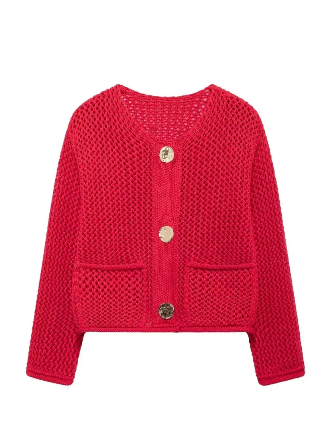 Strick Cardigan mit goldenen Knöpfen
