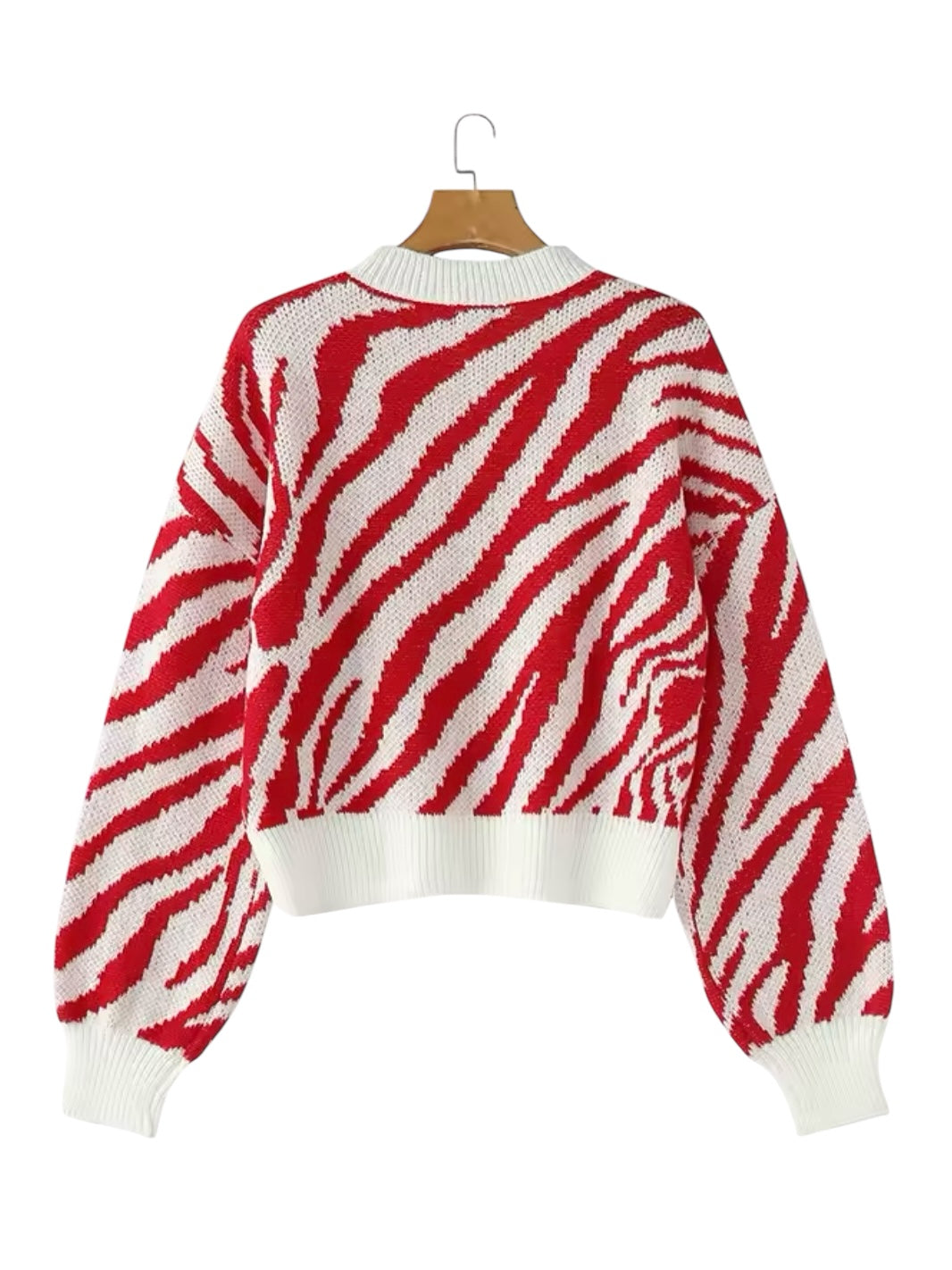 Strickpullover mit Zebramuster