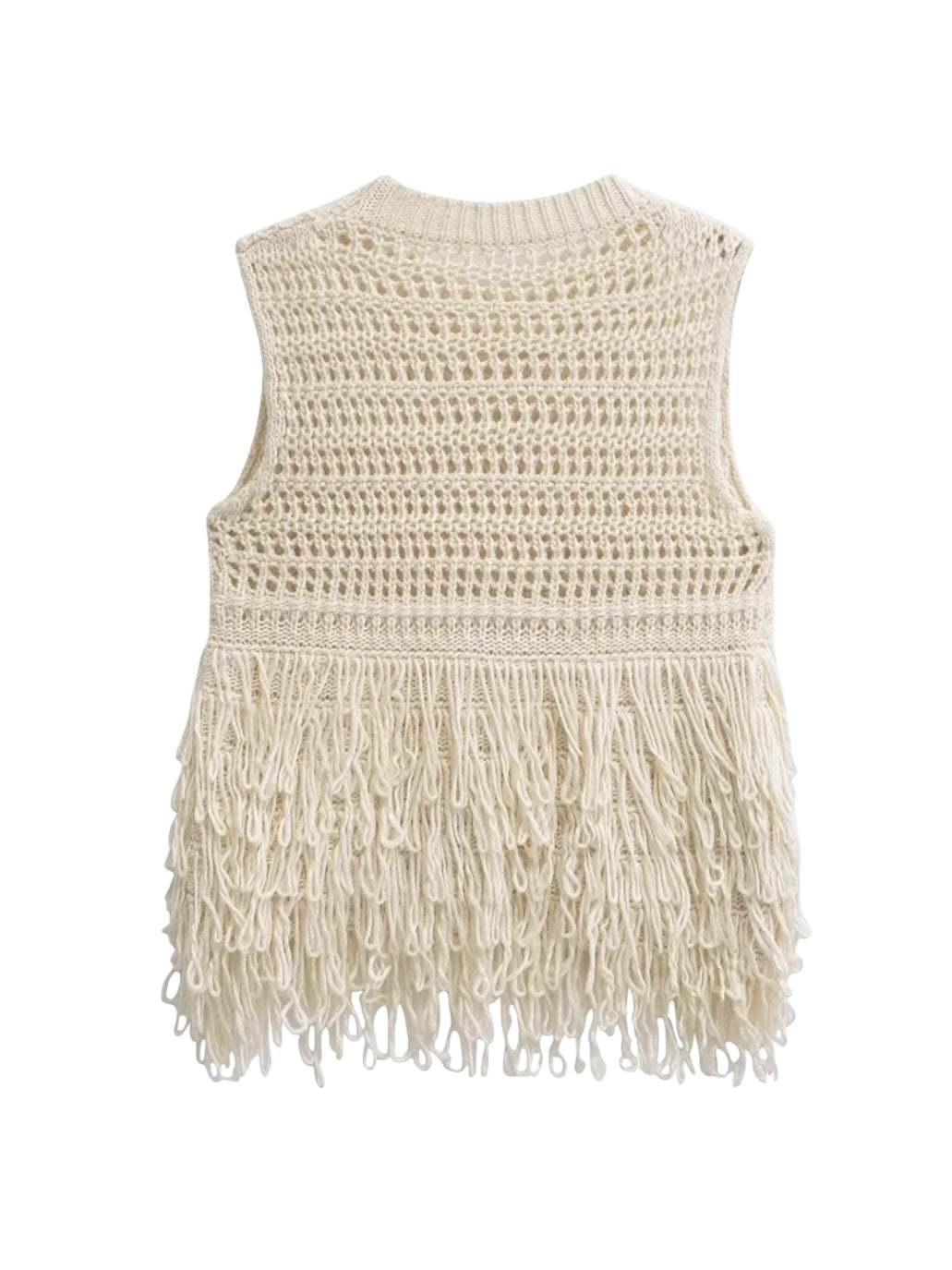 Strickweste mit Quasten