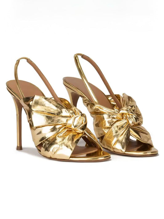 Metalische High-Heels mit Knoten - Sorentis