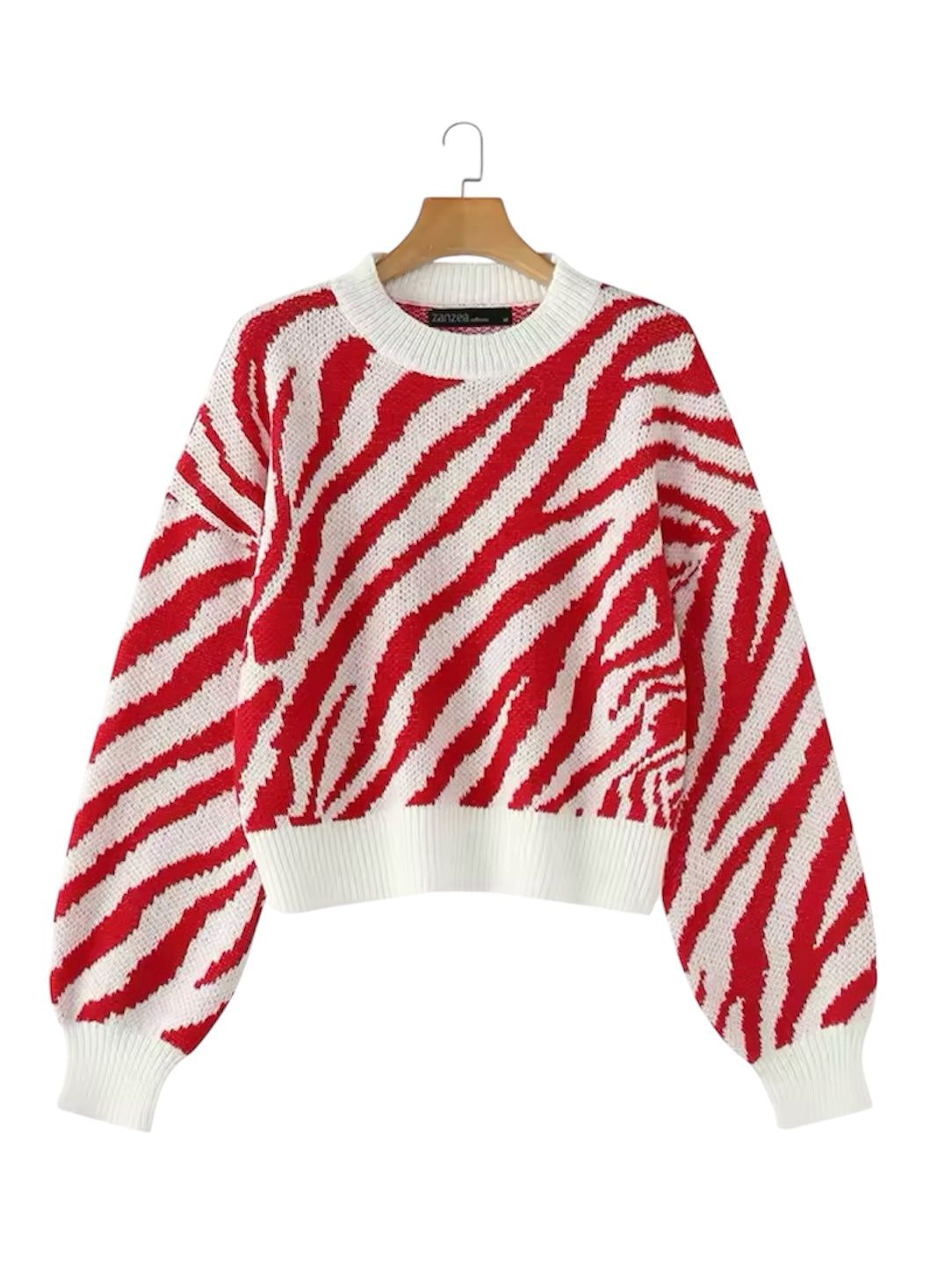 Strickpullover mit Zebramuster