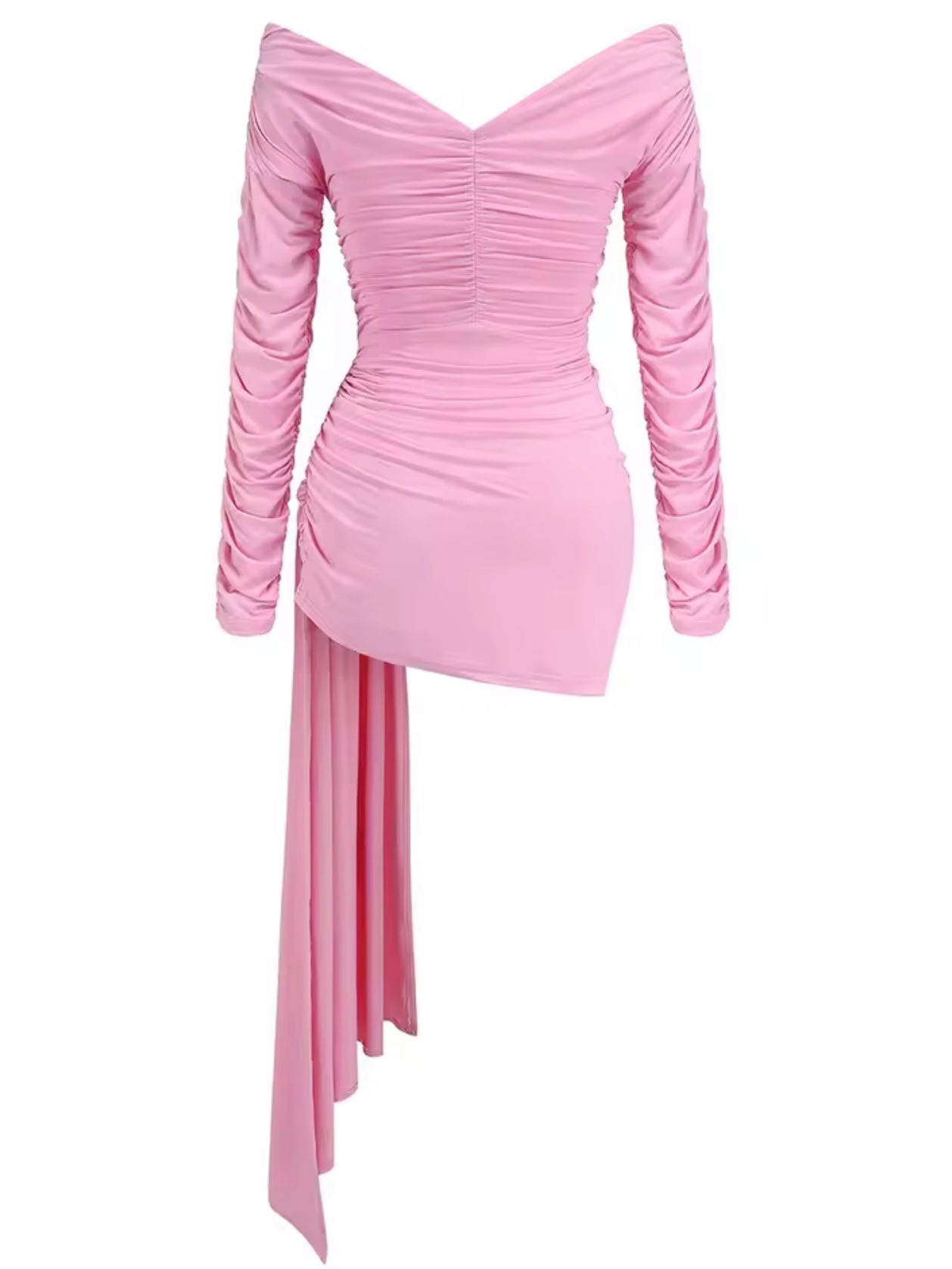 Gerafftes Minikleid mit Cut-outs und Ring Details