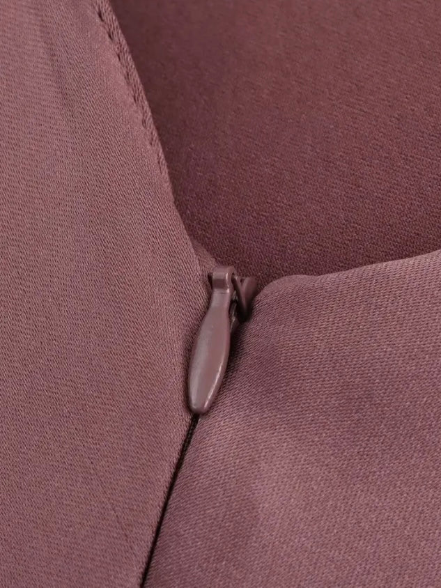 Spaghettiträger Satin Maxi-Kleid