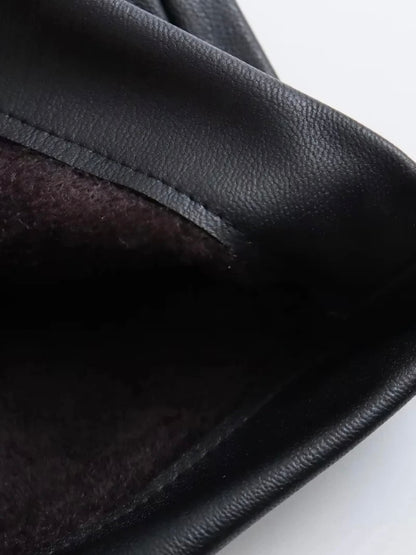 Weiche vegane Lederhose mit elastischem Bund