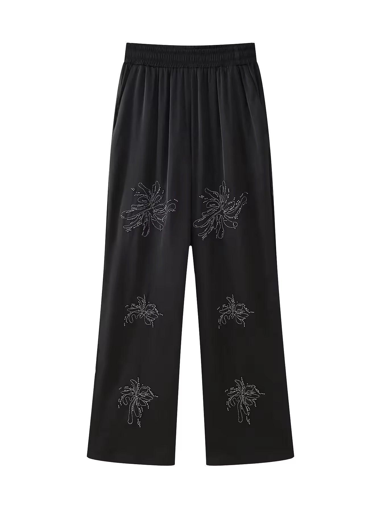 Baumwolle-Satin Zweiteiler mit Perlen Details - Sorentis