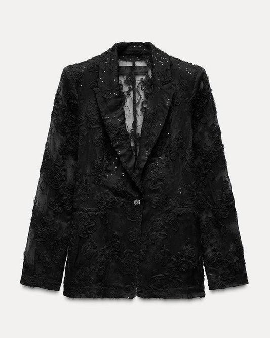 Halbtransparenter Blazer aus Spitze - Sorentis