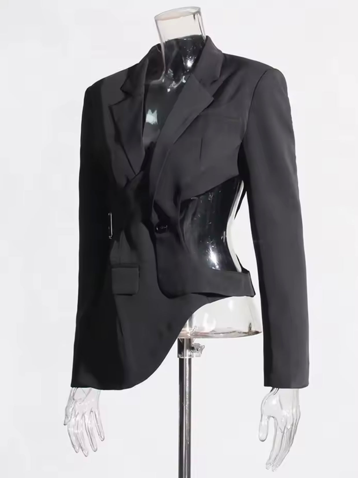 Asymmetrischer Blazer mit Cut-outs