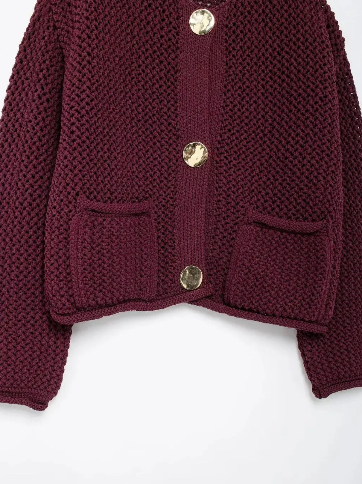 Strick Cardigan mit goldenen Knöpfen