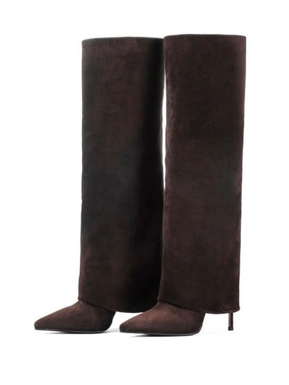 Kneehohe Stiletto Stiefel - Sorentis