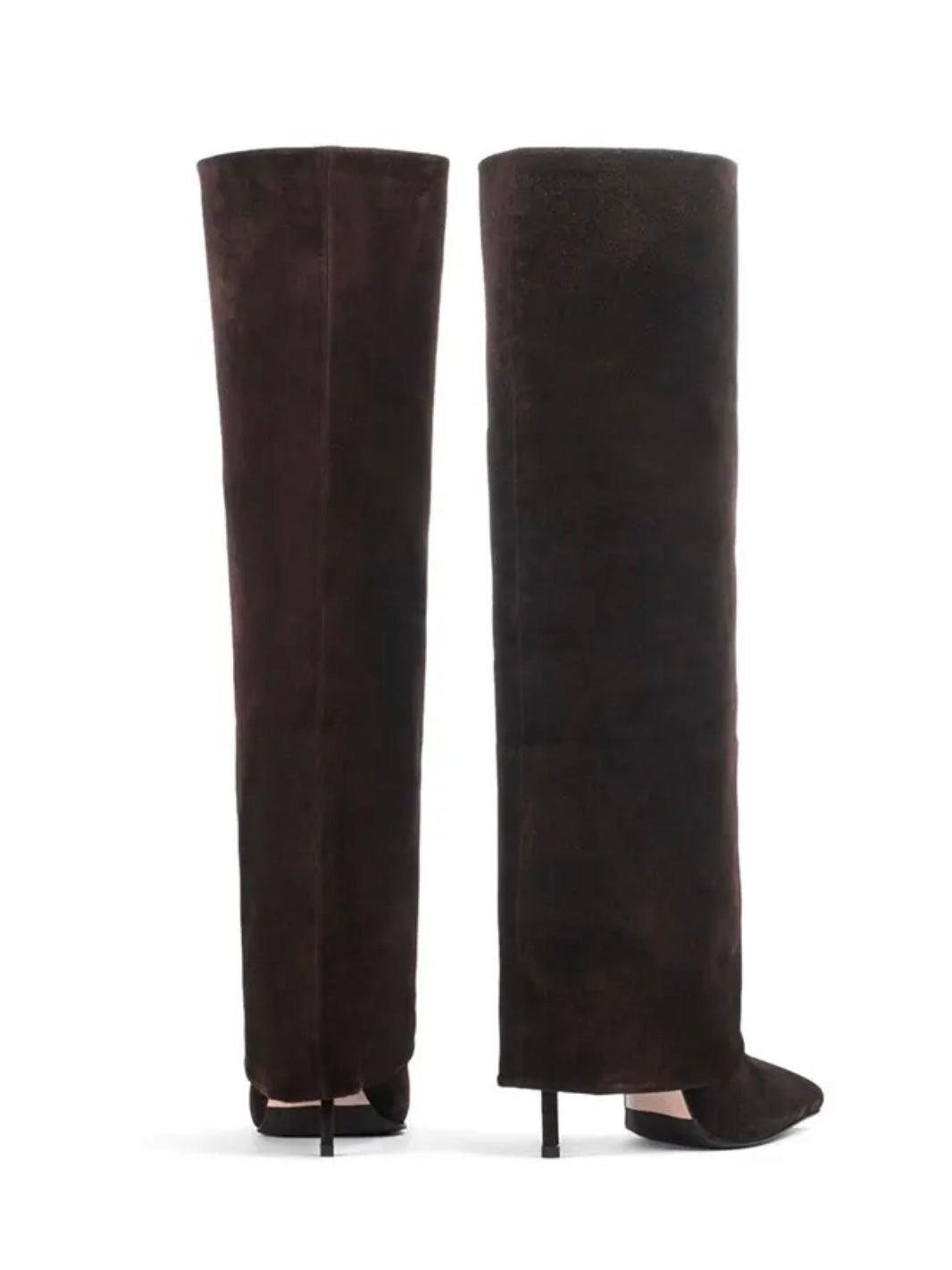 Kneehohe Stiletto Stiefel - Sorentis