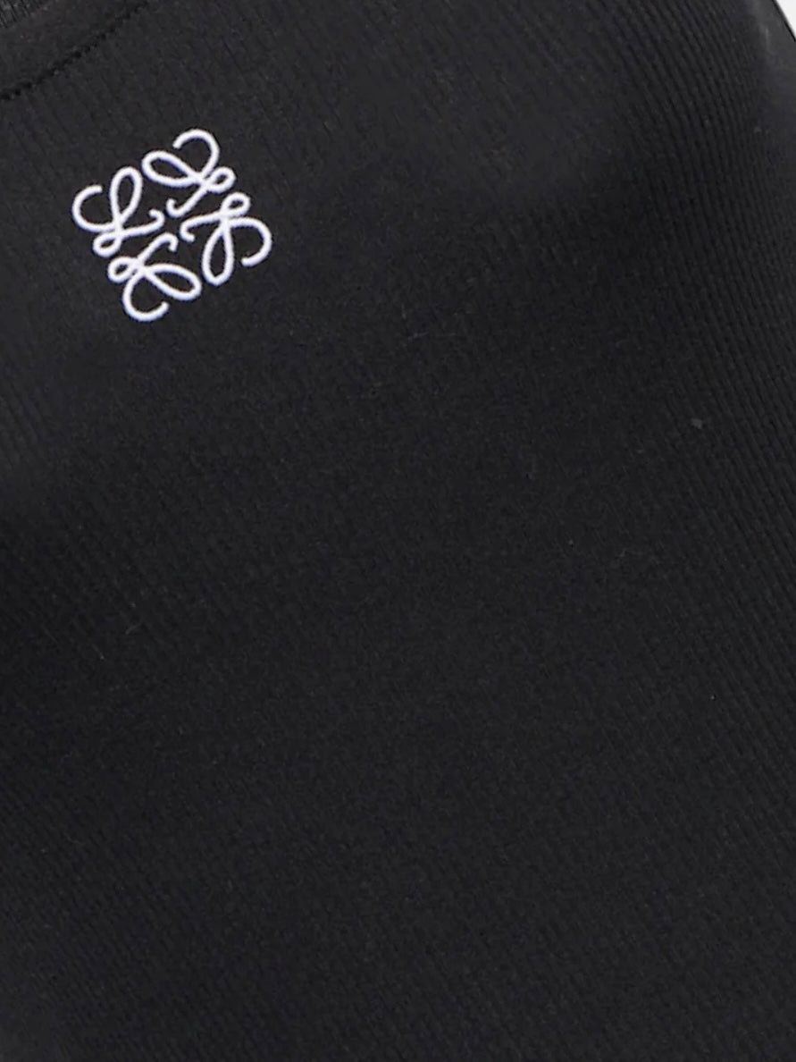 LOWE Rippstrick Tanktop mit Logo Stickerei