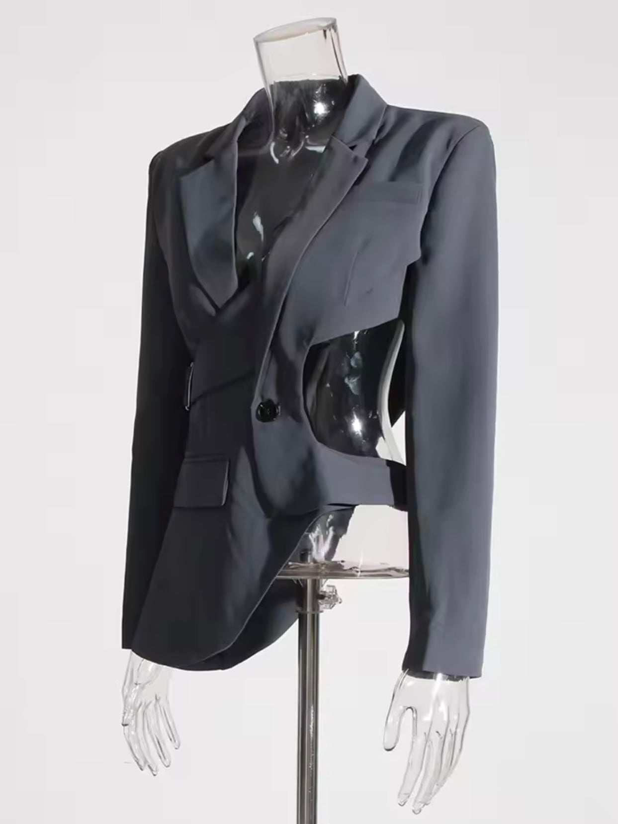 Asymmetrischer Blazer mit Cut-outs