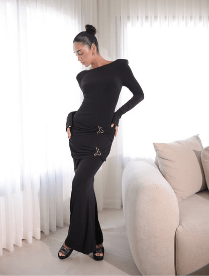 Bodycoon Maxi-Kleid mit Raffungen - Sorentis