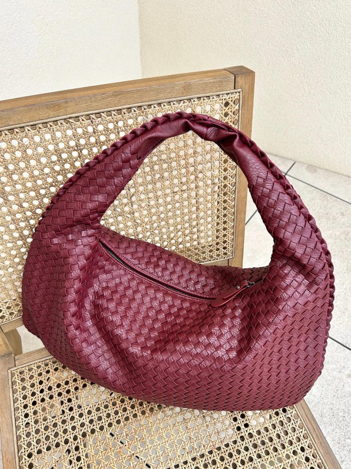 Geflochtener Shopper in Burgundy - Sorentis