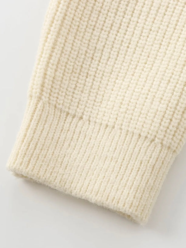 Strick Cardigan mit Kontrast Schleifen