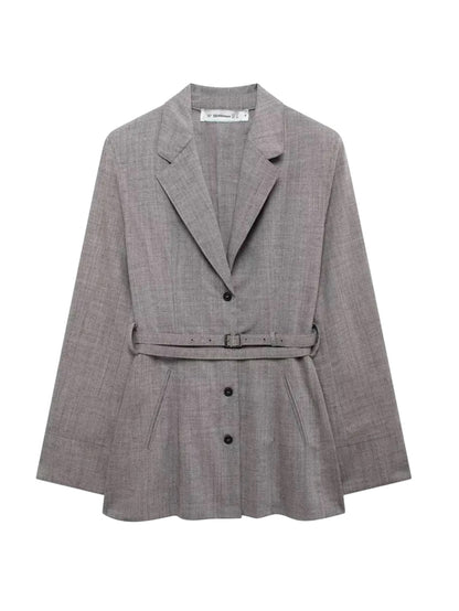 Fließender Blazer mit Gürtel