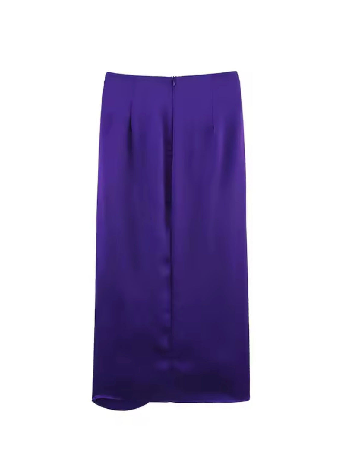 Satin Co-Ord Set – Top & Rock in Royal Violet