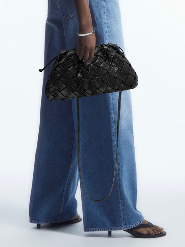 Geflochtene Wolkenförmige Umhängetasche