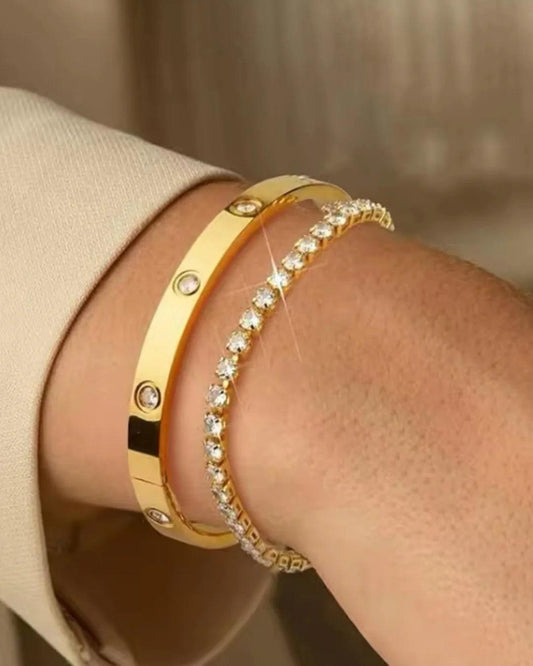 14-Karat vergoldetes Armband Set - Sorentis