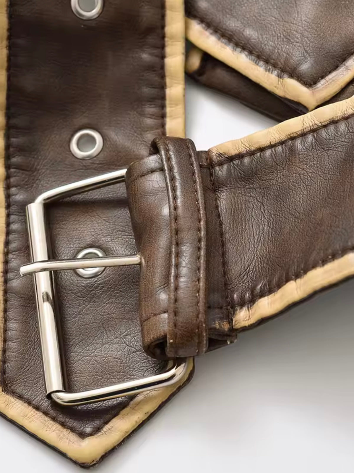 Cropped Lederjacke im Retro-Stil