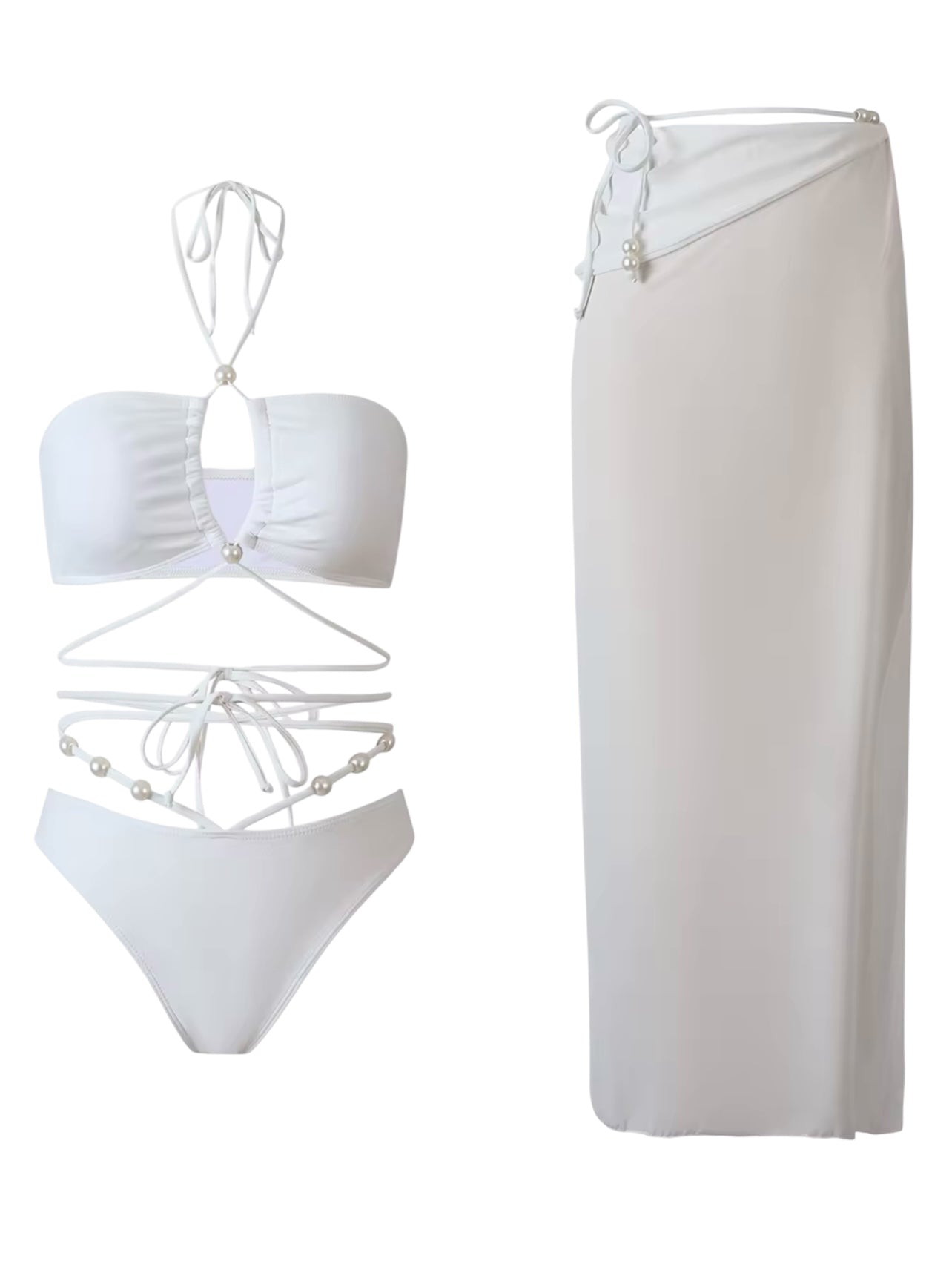 Perlen Bikini Set 3 Teilig