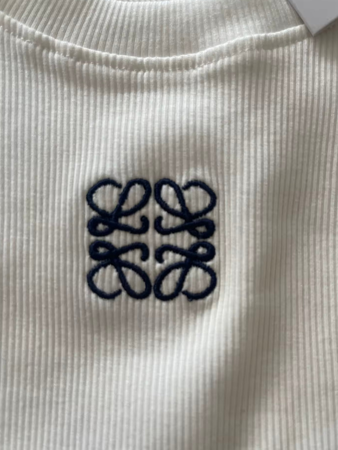 LOWE Rippstrick Tanktop mit Logo Stickerei