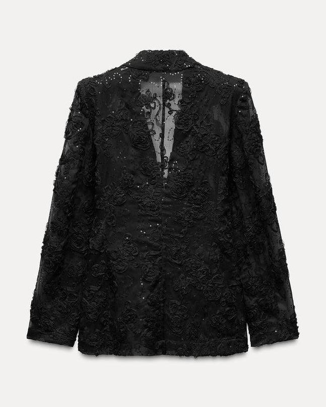 Halbtransparenter Blazer aus Spitze - Sorentis