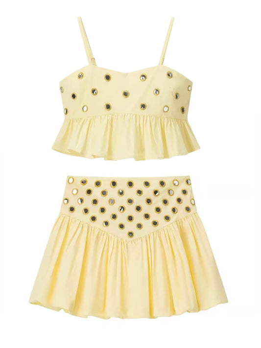 Ballonrock & CropTop Set mit reflektierenden Details