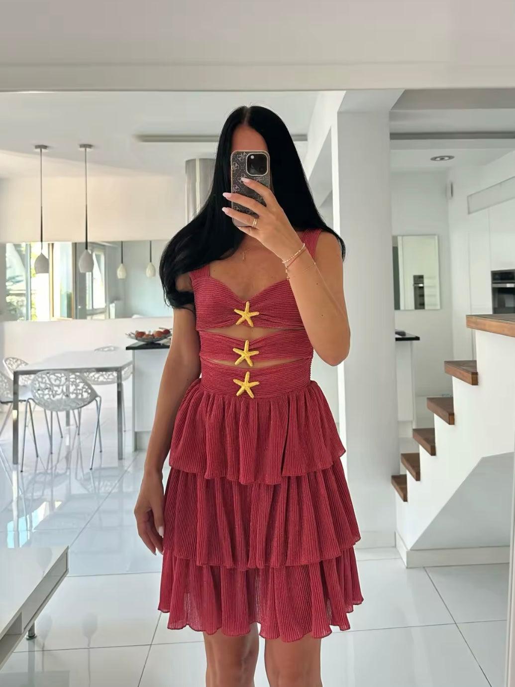 Rüschen Minikleid mit Cut-Outs - Sorentis