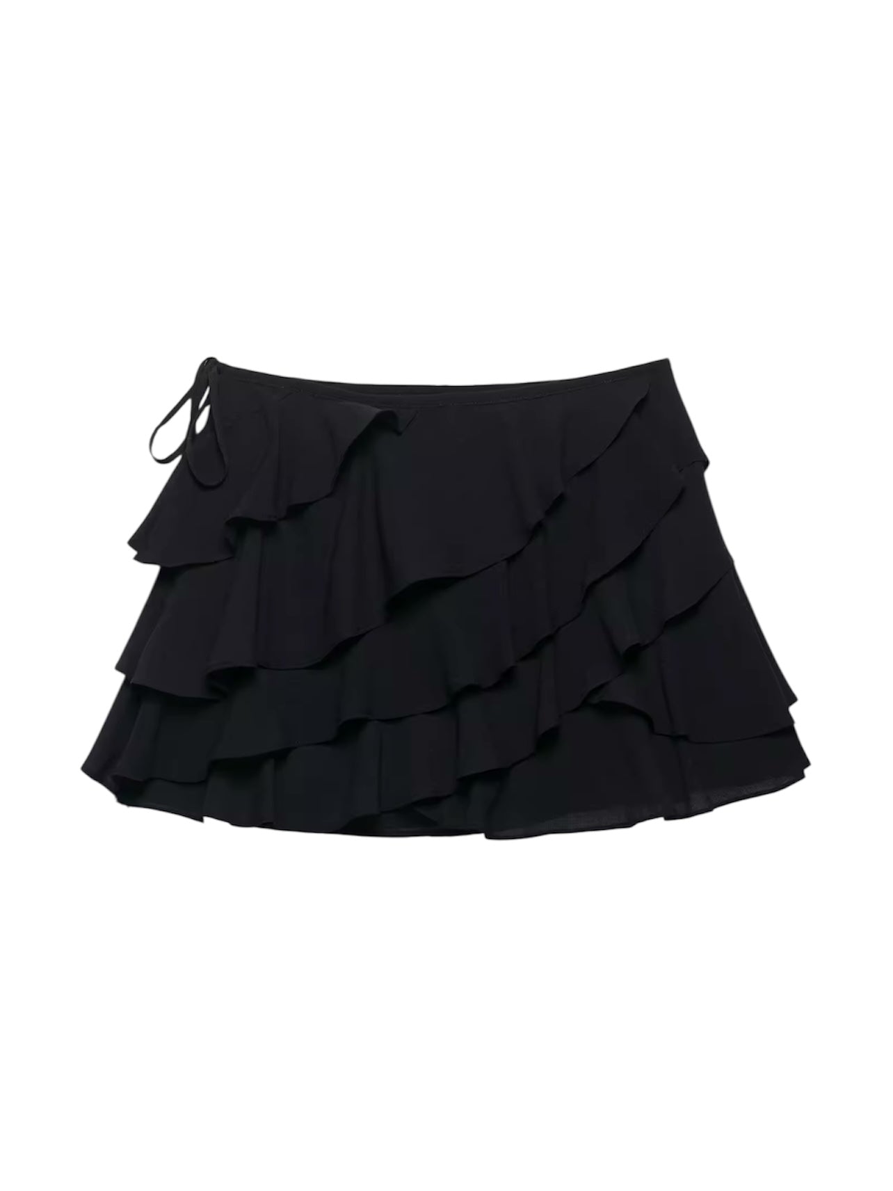 Zweiteiliges Rüschen-Set in Schwarz
