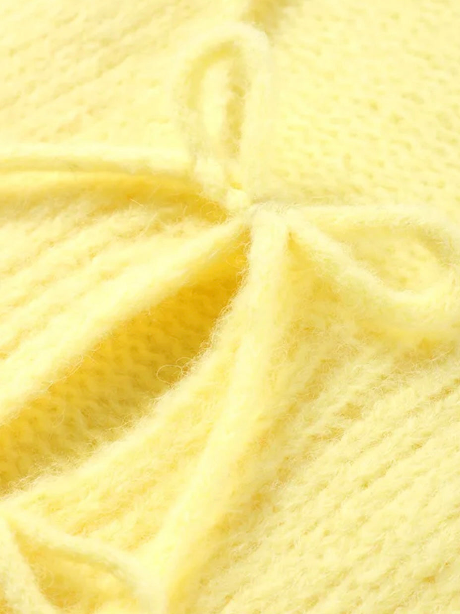 Strick-Cardigan mit Bindeschleifen