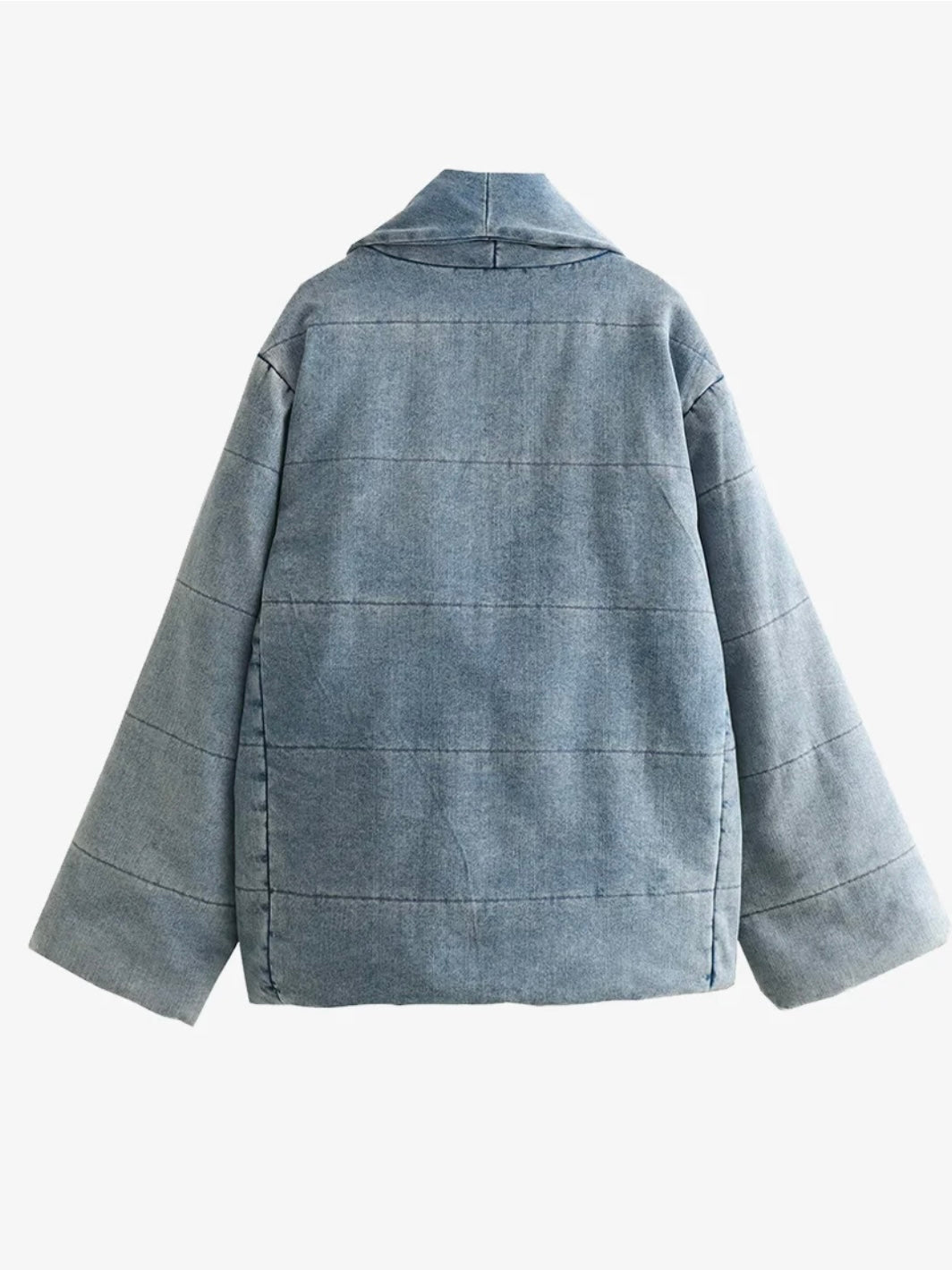 Denim Kimono-Jacke mit Taschen