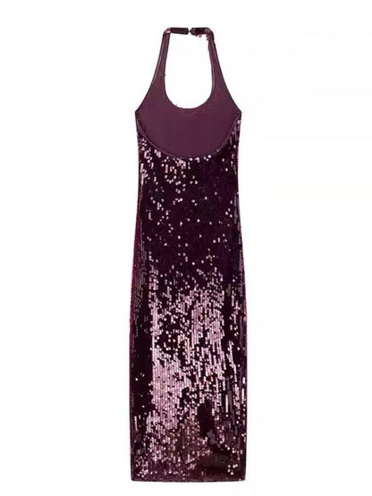 Rückenfreies Kleid mit Schlitz - Sorentis